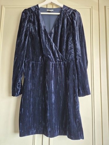 Wrap mini dress navy - ,